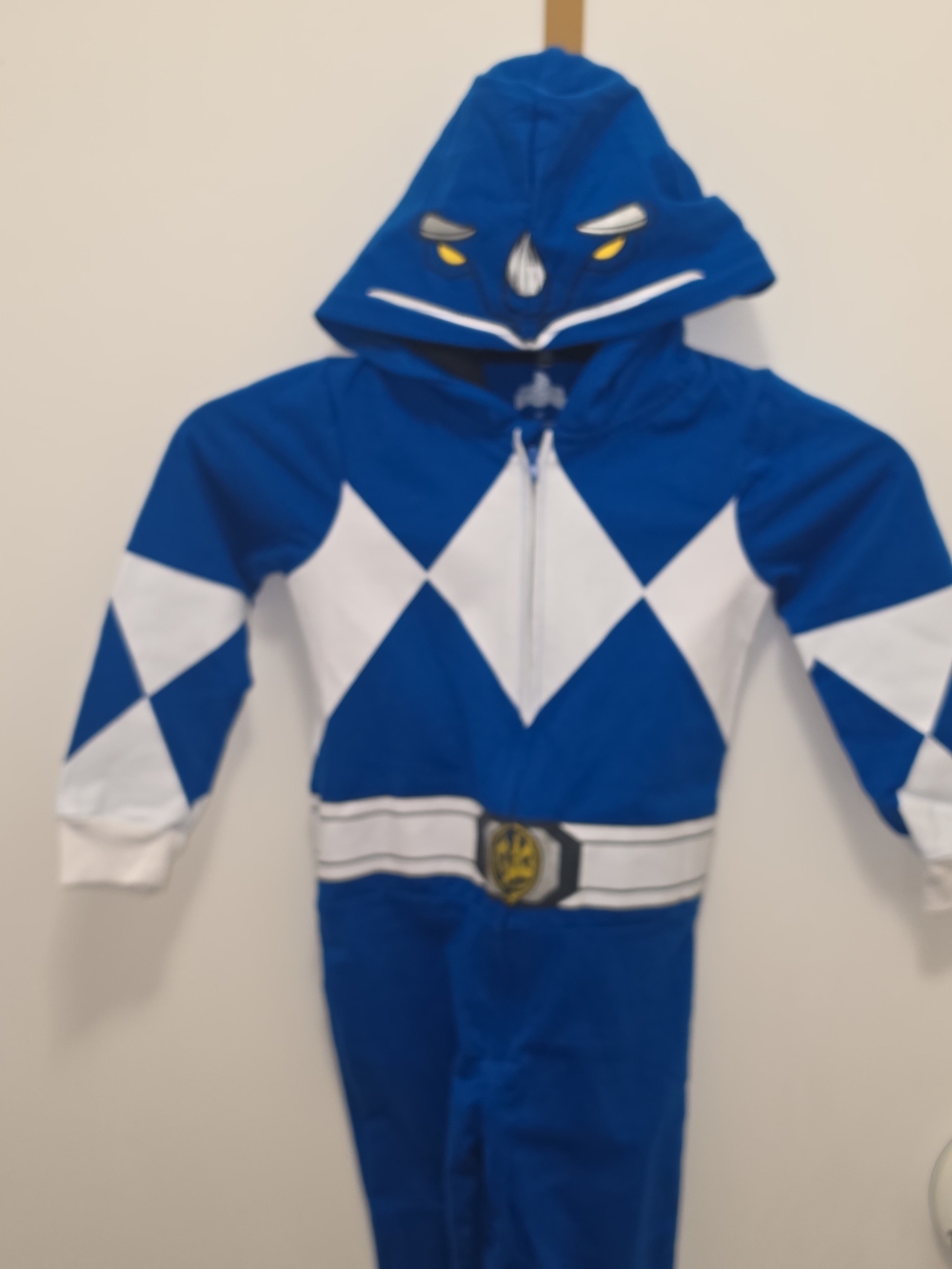 Power Ranger Blue Hooded PJ'S with Diamond Accents